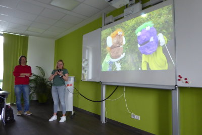 Videopräsentation Klappmaulpuppen. (Foto: OBK)